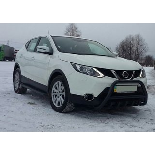 Bullbar WT003 Black (nerūsējošais tērauds) Nissan Qashqai 2014–2021 foto 1