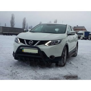 Bullbar WT003 Black (nerūsējošais tērauds) Nissan Qashqai 2014–2021 foto 4