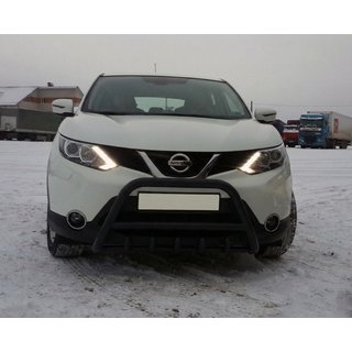 Bullbar WT003 Black (nerūsējošais tērauds) Nissan Qashqai 2014–2021 foto 3