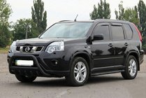 Nissan X-trail T31 2007–2014 Priekšējais aizsargstienis WT003 Black (nerūsējošais tērauds) foto 2