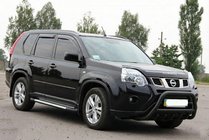Nissan X-trail T31 2007–2014 Priekšējais aizsargstienis WT003 Black (nerūsējošais tērauds) foto 6