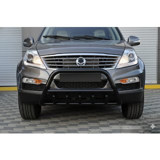 Bullbar WT003 Black (nerūsējošais tērauds) SsangYong Rexton I 2001–2017 foto 1