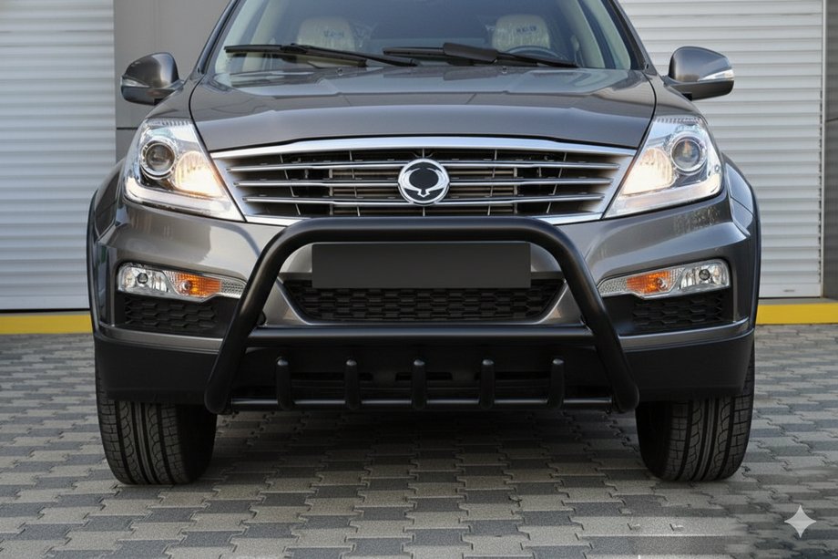 SsangYong Rexton I 2001–2017 Bullbar WT003 Black (nerūsējošais tērauds) Image