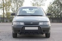 VAZ 2110-21115 1995–2015 Priekšējais aizsargstienis (bullbar) WT003 Black 60 mm (nerūsējošais tērauds) foto 3