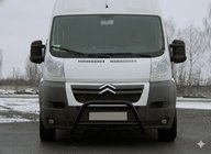 Fiat Ducato 2006–2025 Priekšējais aizsargstienis WT003 Black (nerūsējošais tērauds) foto 4