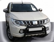 Mitsubishi L200 2015–2024 Bullbar WT003 Black (nerūsējošais tērauds) foto 3