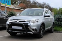 Mitsubishi Outlander 2012–2021 Bullbārs WT003 Black (nerūsējošais tērauds) foto 3