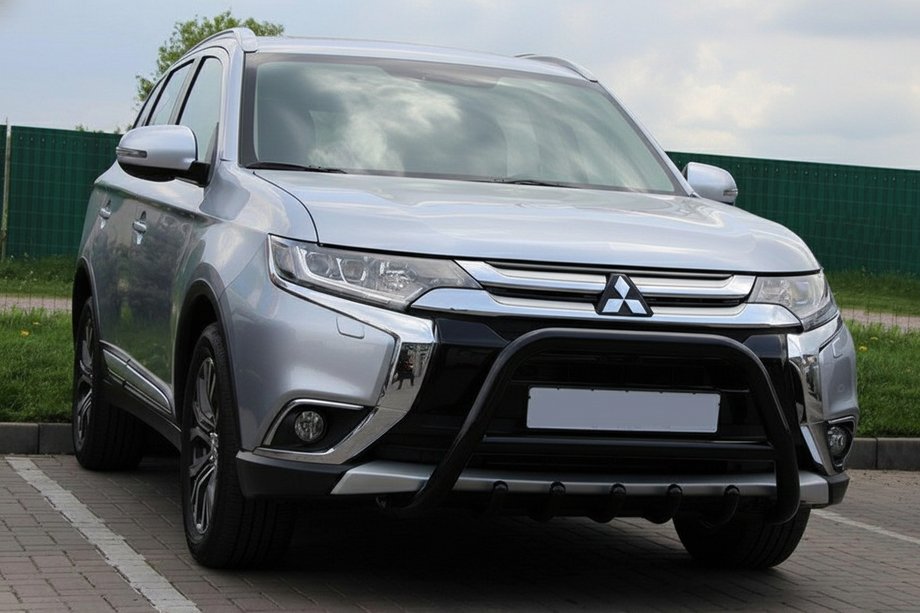 Mitsubishi Outlander 2012–2021 Bullbārs WT003 Black (nerūsējošais tērauds) Image