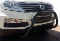 SsangYong Rexton I 2001–2017 Kengurina stienis WT004 Black (nerūsējošais tērauds) foto 1