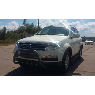 Kengurina stienis WT004 Black (nerūsējošais tērauds) SsangYong Rexton I 2001–2017 foto 2