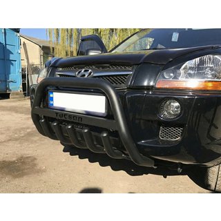 Kengurubārs WT004 Black (nerūsējošais tērauds) Hyundai Tucson JM 2004– foto 1