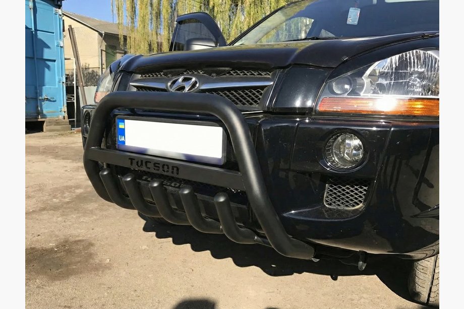 Hyundai Tucson JM 2004– Kengurubārs WT004 Black (nerūsējošais tērauds) Image