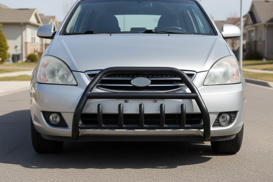 Kia Carens 1999–2012 Bullbar WT003 Black (nerūsējošais tērauds) Image