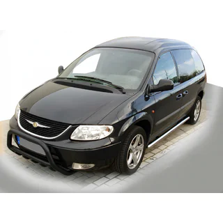 Priekšējais aizsargstienis WT003 Black (nerūsējošais tērauds) Chrysler Voyager 2001–2007 foto 1