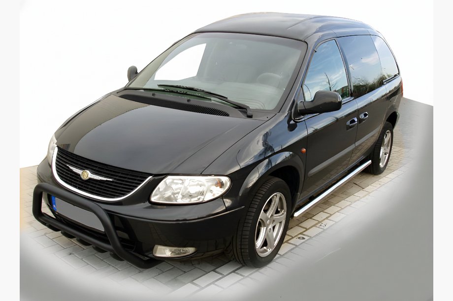 Chrysler Voyager 2001–2007 Priekšējais aizsargstienis WT003 Black (nerūsējošais tērauds) Image