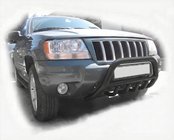 Jeep Grand Cherokee WK 2004–2010 Priekšējais aizsargstienis WT003 Black foto 1