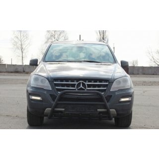 Bullbārs WT003 Black (nerūsējošais tērauds) Mercedes ML W164 2005–2011 foto 1