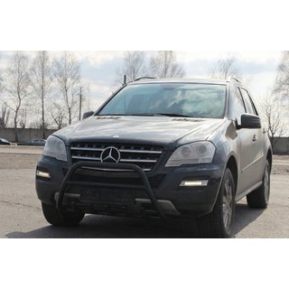 Bullbārs WT003 Black (nerūsējošais tērauds) Mercedes ML W164 2005–2011 foto 4