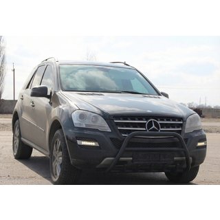 Bullbārs WT003 Black (nerūsējošais tērauds) Mercedes ML W164 2005–2011 foto 3