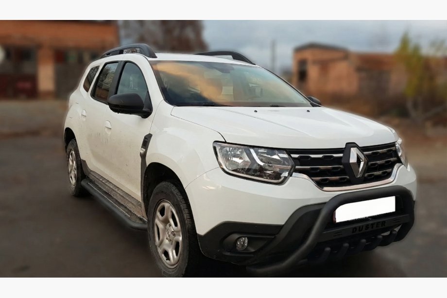 Renault Duster 2018–2024 Ķenguru aizsargstienis ar uzrakstu WT004 Black (nerūsējošais tērauds) Foto 4