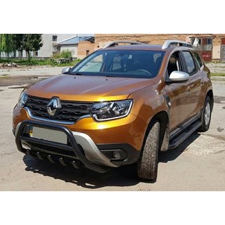 Kengurustienis bez logo WT003 Black (nerūsējošais tērauds) Dacia Duster 2018–2024 foto 4