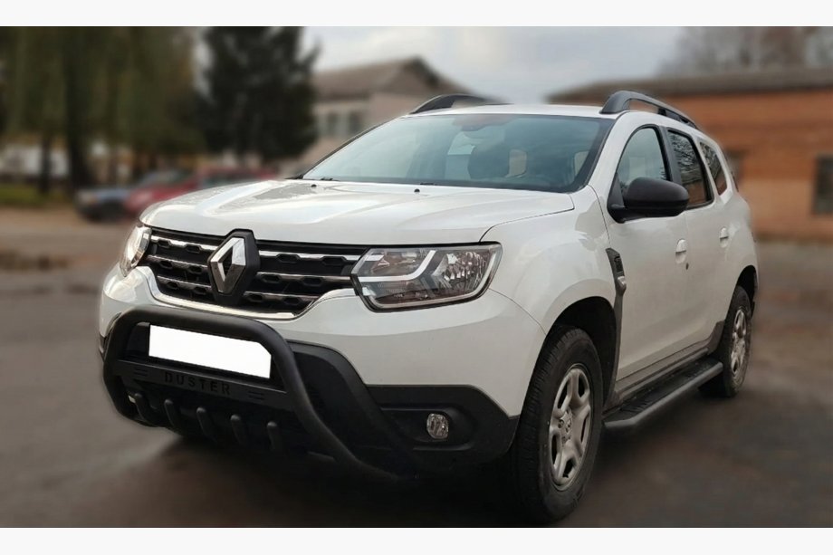 Dacia Duster 2018–2024 Ķenguru aizsargstienis ar uzrakstu WT004 Black (nerūsējošais tērauds) Foto 1