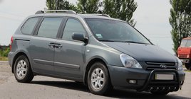 Kia Carnival 2002–2013 Bullbar WT003 Black (nerūsējošais tērauds) foto 3