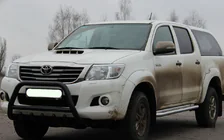 Toyota Hilux 2006–2015 Bullbar WT003 Black (nerūsējošais tērauds) foto 3