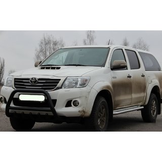 Bullbar WT003 Black (nerūsējošais tērauds) Toyota Hilux 2006–2015 foto 3