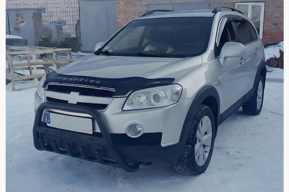 Chevrolet Captiva 2006–2019 Kengurina stienis WT004 Black (nerūsējošais tērauds) Image