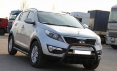 Kia Sportage 2010–2015 Kengurina stienis WT004 Black (nerūsējošais tērauds) foto 3