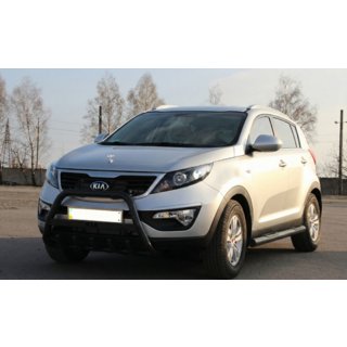 Kengurina stienis WT004 Black (nerūsējošais tērauds) Kia Sportage 2010–2015 foto 1
