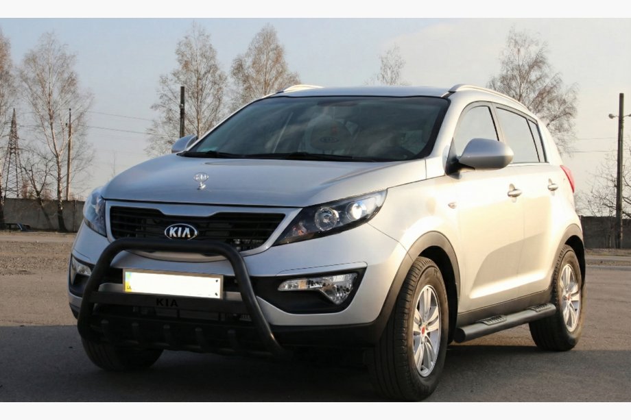 Kia Sportage 2010–2015 Kengurina stienis WT004 Black (nerūsējošais tērauds) Image