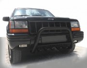 Jeep Grand Cherokee WJ 1999–2004 Kengurina stienis WT004 Black (nerūsējošais tērauds) foto 1