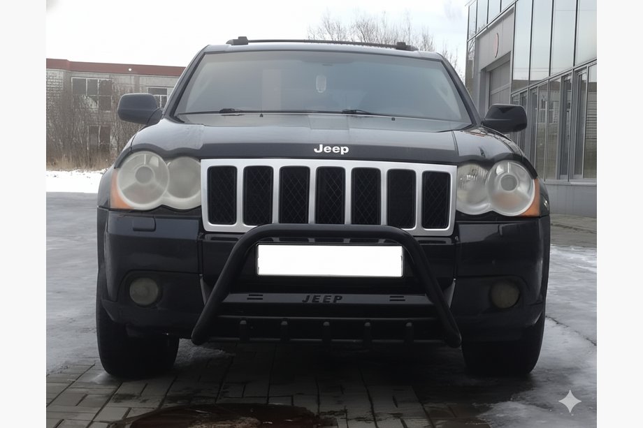 Jeep Grand Cherokee WK 2004–2010 Kengurina stienis WT004 Black (nerūsējošais tērauds) Image
