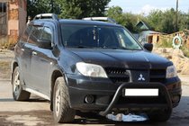 Mitsubishi Outlander 2001–2006 Bullbar WT003 Black (nerūsējošais tērauds) foto 1