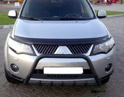 Mitsubishi Outlander 2006–2012 Kengurina stienis WT004 Black (nerūsējošais tērauds) foto 1