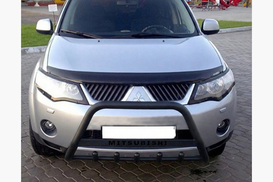 Mitsubishi Outlander 2006–2012 Kengurina stienis WT004 Black (nerūsējošais tērauds) Image