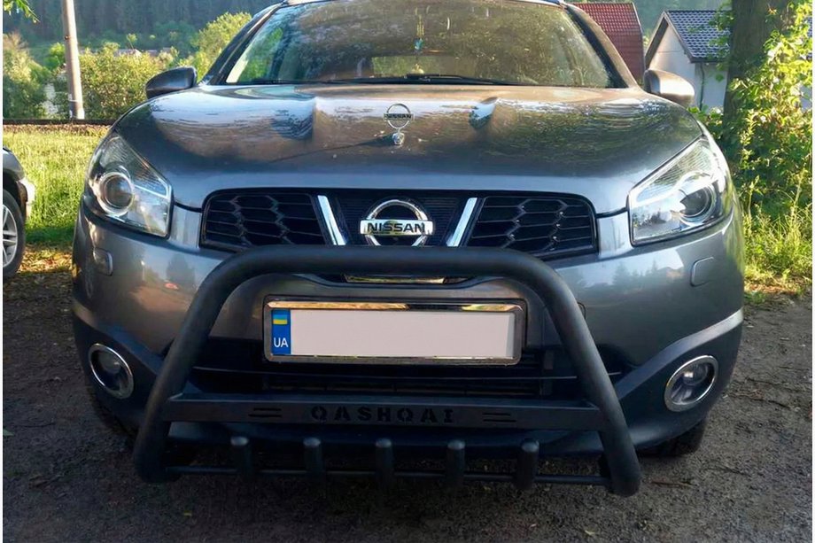 Nissan Qashqai 2010–2014 Kengurina stienis WT004 Black (nerūsējošais tērauds) Image