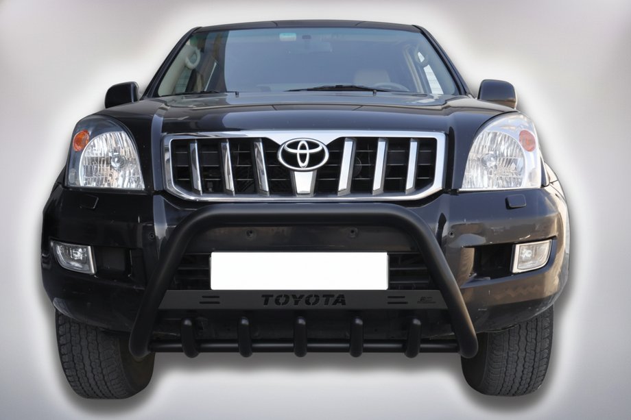 Toyota Land Cruiser Prado 120 2002–2009 Kengurina stienis WT004 Black (nerūsējošais tērauds) Image