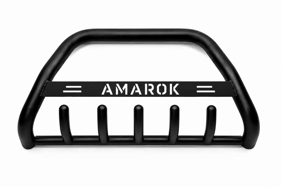Volkswagen Amarok 2010–2022 Kengurina stienis WT004 Black (nerūsējošais tērauds) Image