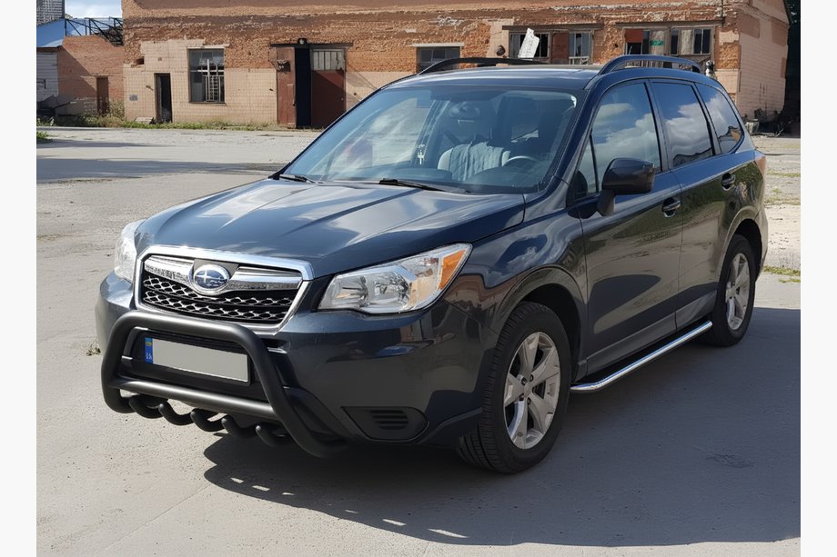 Subaru Forester 2013–2018 Bullbar WT003 Black (nerūsējošais tērauds) Image