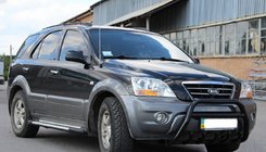 Kia Sorento I BL 2002–2009 Bullbar WT003 Black-2 (nerūsējošais tērauds) foto 4