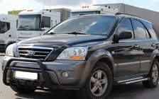Kia Sorento I BL 2002–2009 Bullbar WT003 Black-2 (nerūsējošais tērauds) foto 1