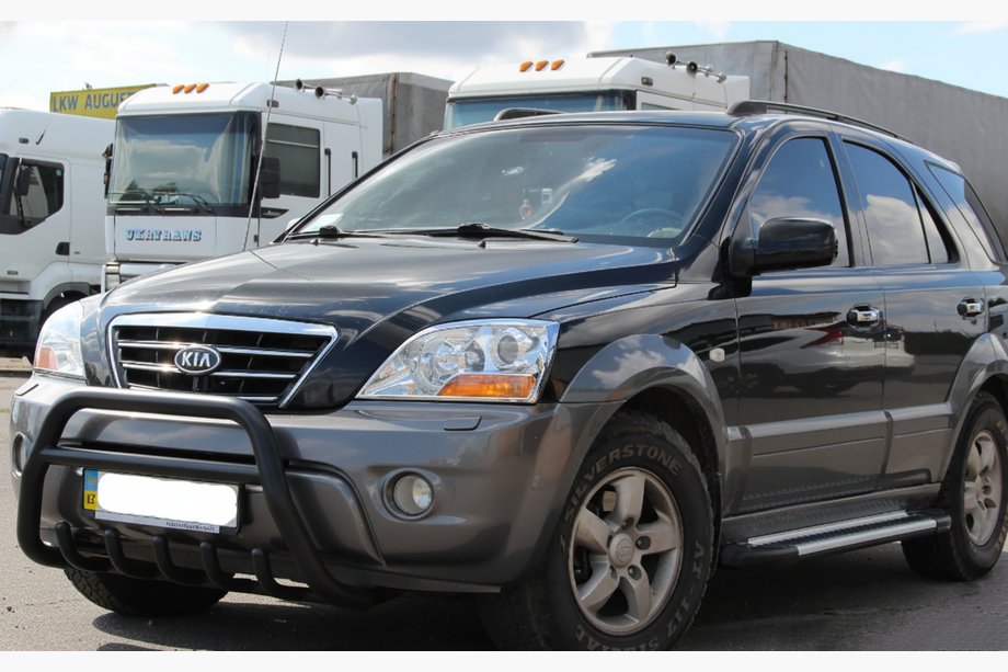 Kia Sorento I BL 2002–2009 Bullbar WT003 Black-2 (nerūsējošais tērauds) Image