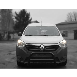 Bullbar WT003 Black (nerūsējošais tērauds) Dacia Lodgy 2012–2022 foto 3