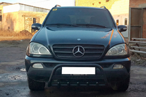 Mercedes ML W163 1997–2005 Kengurubārs WT004 Black (nerūsējošais tērauds) foto 2