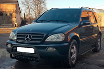 Mercedes ML W163 1997–2005 Kengurubārs WT004 Black (nerūsējošais tērauds) foto 3