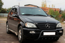 Mercedes ML W163 1997–2005 Kengurubārs WT004 Black (nerūsējošais tērauds) foto 1