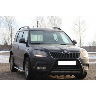 Bullbar WT003 Black (nerūsējošais tērauds) Skoda Yeti 2009–2017 foto 1